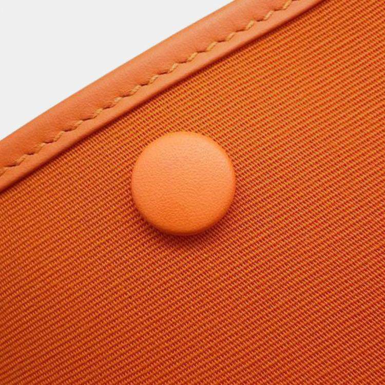 Pre Owned Hermes Orange Toile Officier and Swift Neo Evelyne 16