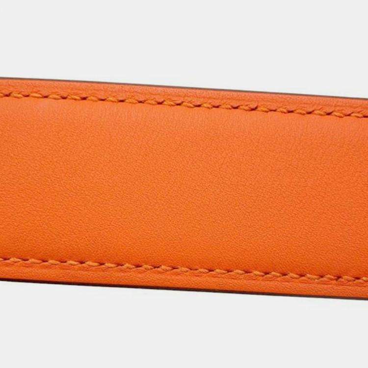 Pre Owned Hermes Orange Toile Officier and Swift Neo Evelyne 16