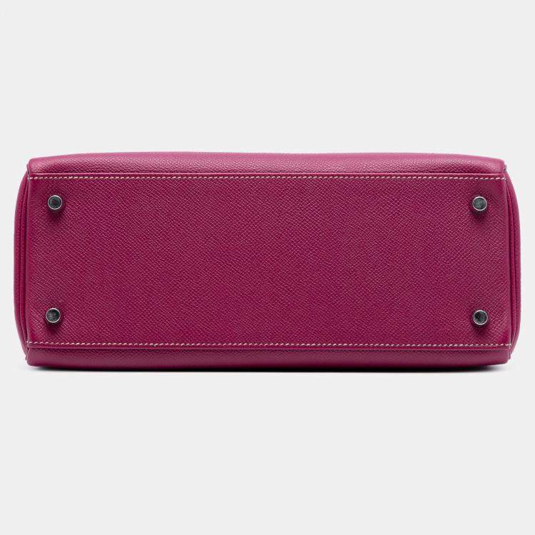 Pre Owned Hermes Purple Epsom Candy Kelly II Retourne 28