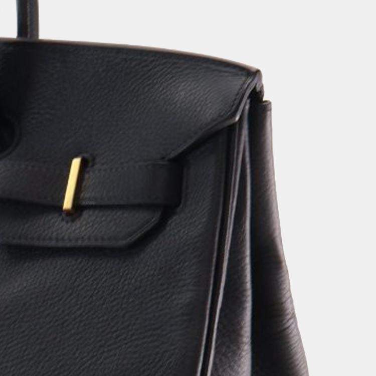 Pre Owned Hermes Black Togo Birkin Retourne 35
