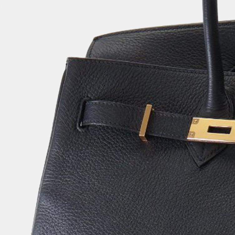 Pre Owned Hermes Black Togo Birkin Retourne 35