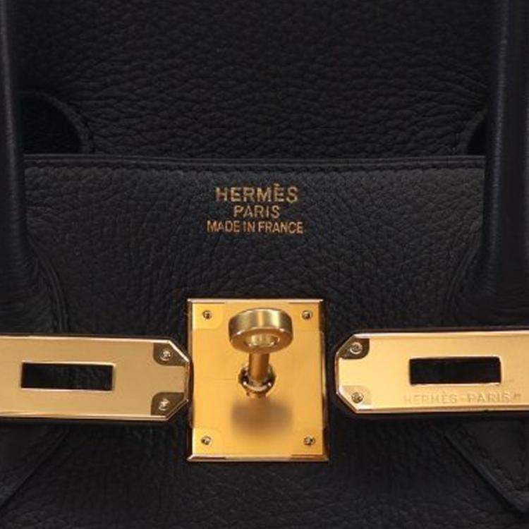 Pre Owned Hermes Black Togo Birkin Retourne 35