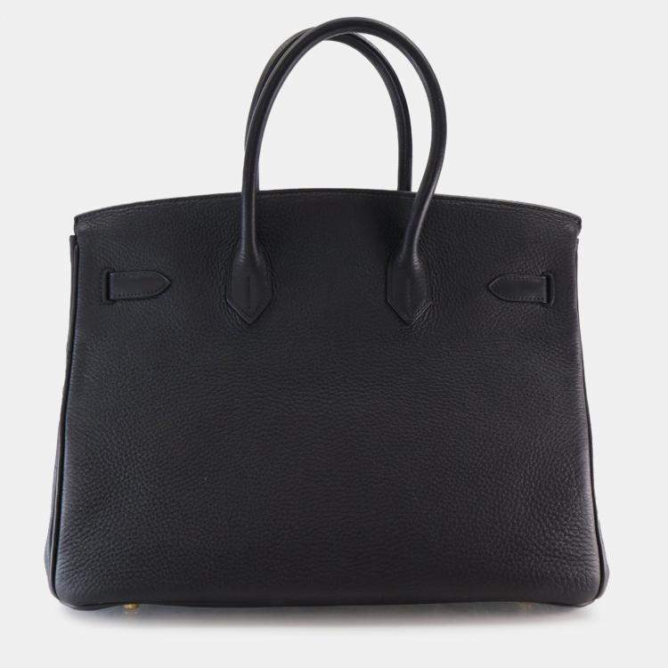 Pre Owned Hermes Black Togo Birkin Retourne 35