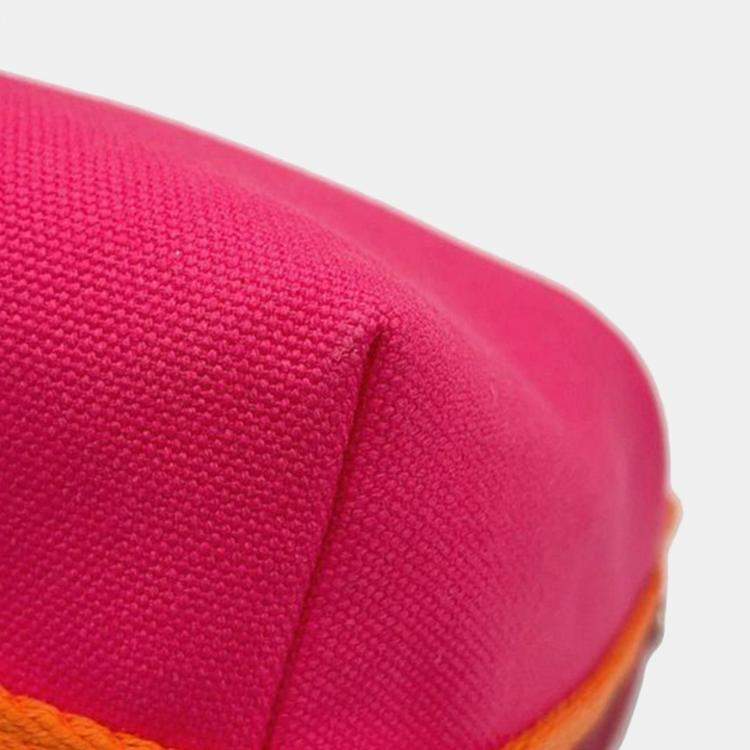 Pre Owned Hermes Pink Red Small Toile Bride A Brac Case