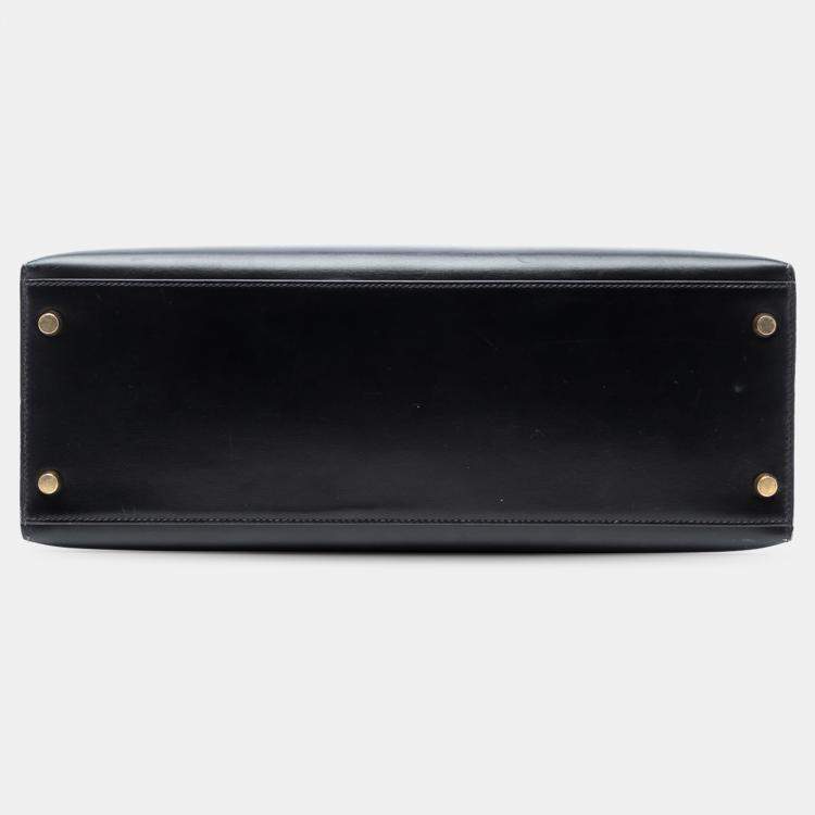 Pre Owned Hermes Black Box Calf Kelly Sellier 35