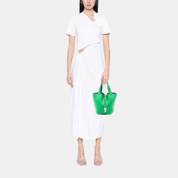 Pre Owned Hermes Green Clemence Picotin Lock 18