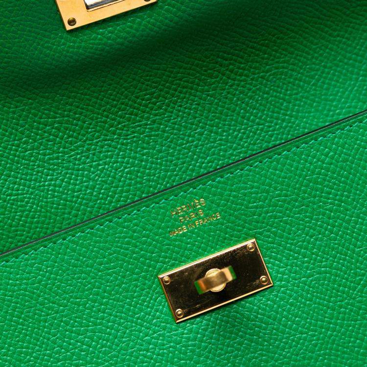 مملوكة مسبقًا Hermes Green Epsom Kelly Longue Wallet