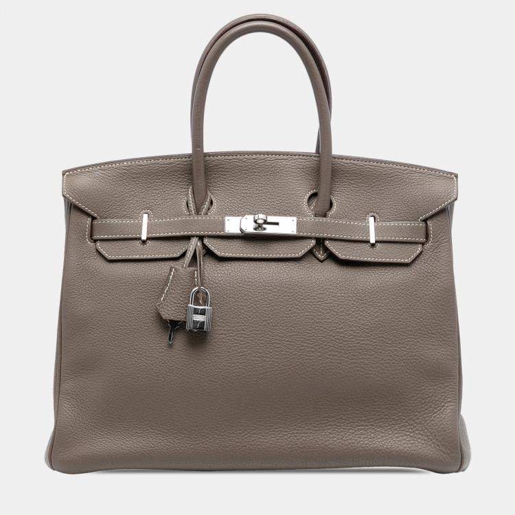 مملوكة مسبقًا Hermes Brown Togo Birkin Retourne 35