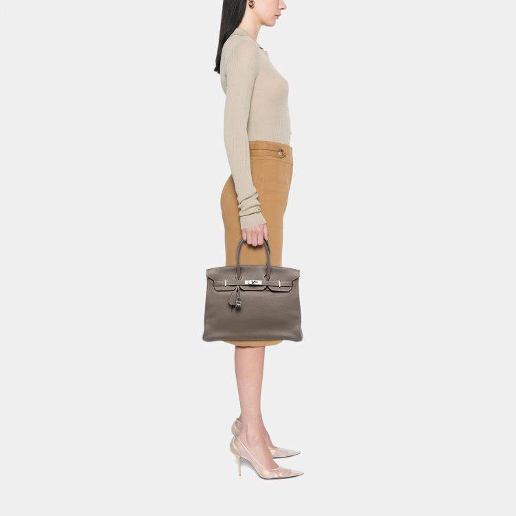 مملوكة مسبقًا Hermes Brown Togo Birkin Retourne 35