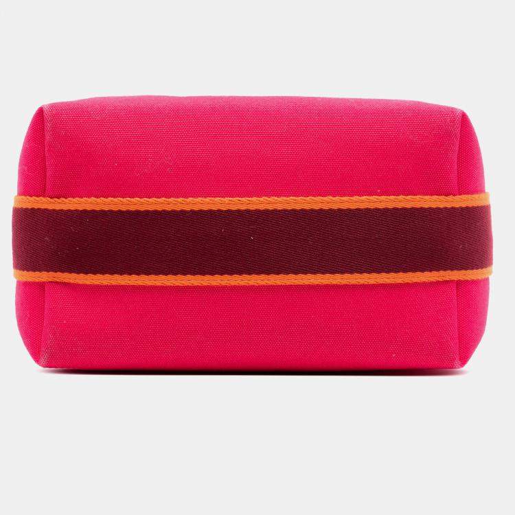 مملوكة مسبقًا Hermes Pink Red Small Toile Bride A Brac Case