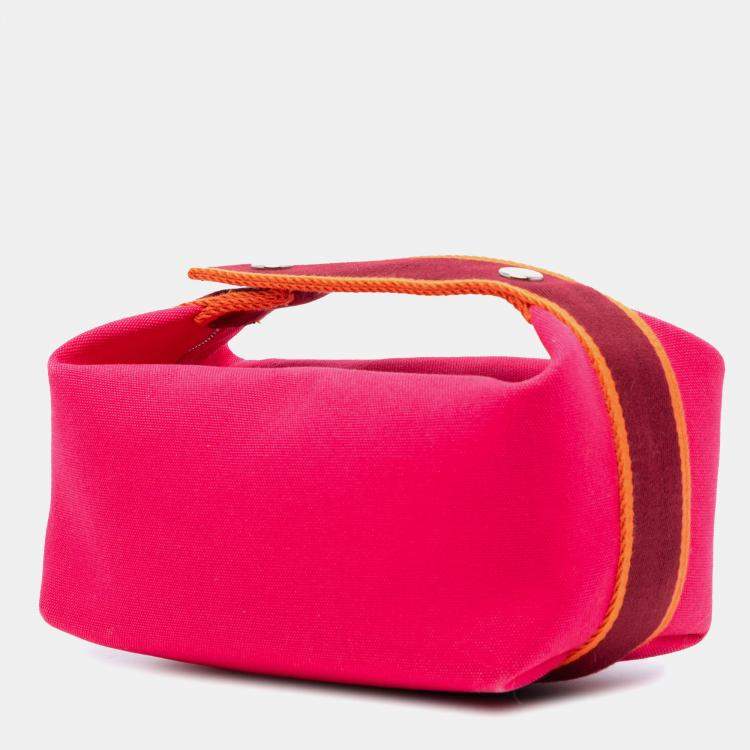 مملوكة مسبقًا Hermes Pink Red Small Toile Bride A Brac Case