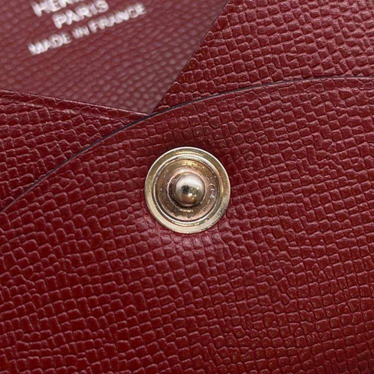 Pre Owned Hermes Calvi Rouge H Veau Madame