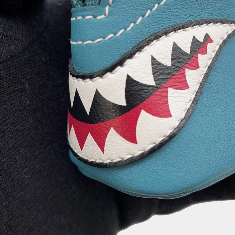 Pre Owned Hermes Bolide Shark Bag Charm New Blue Jean Swift Leather