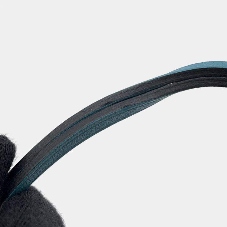 Pre Owned Hermes Bolide Shark Bag Charm New Blue Jean Swift Leather