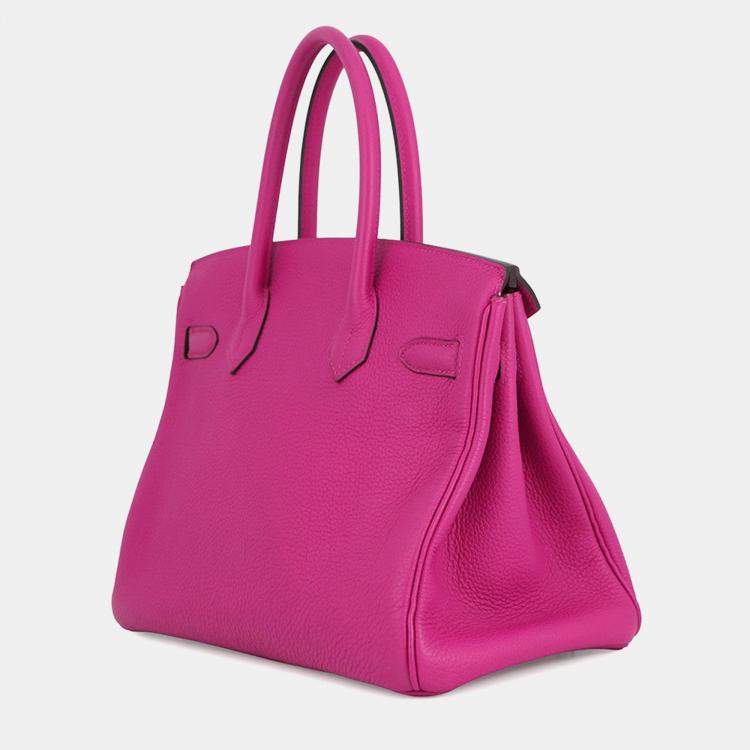 Pre Owned Hermes Birkin Rose Purple Togo Leather Size 30