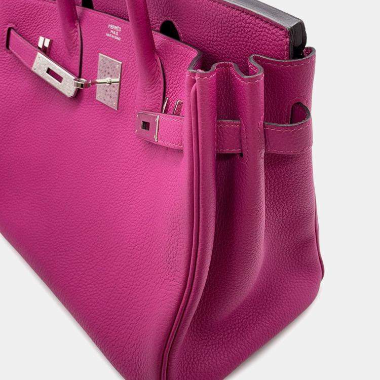 Pre Owned Hermes Birkin Rose Purple Togo Leather Size 30