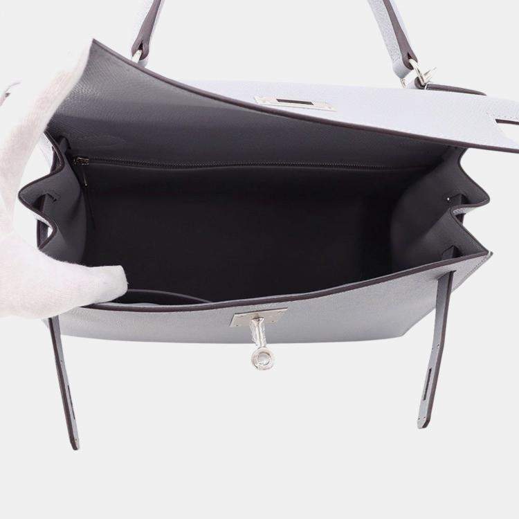 Pre Owned Hermes Kelly Sellier Green Pantan Epsom Size 28