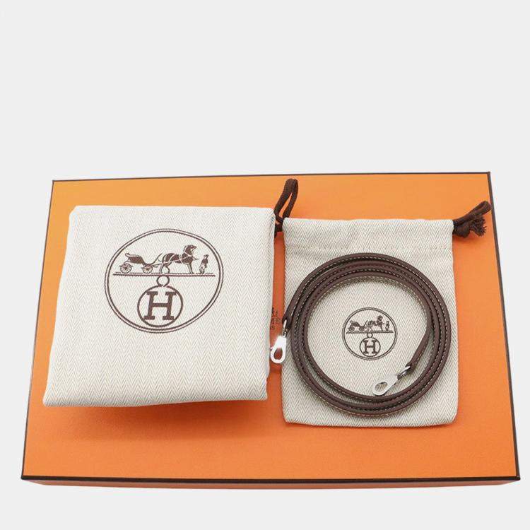 Pre Owned Hermes Bolide1923 Verso Etoupe/Jaune Poussin Evercolor Size Mini