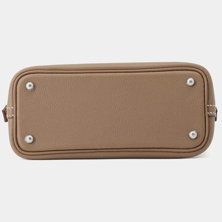 Pre Owned Hermes Bolide1923 Verso Etoupe/Jaune Poussin Evercolor Size Mini