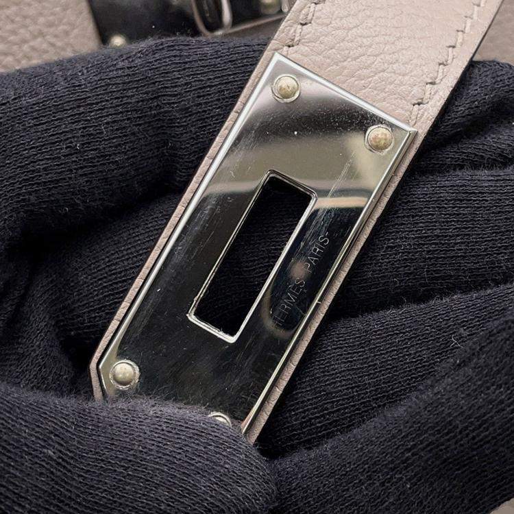 Pre Owned Hermes Kelly Voyage Gris Asphalt Taurillon Nobillo Size 50