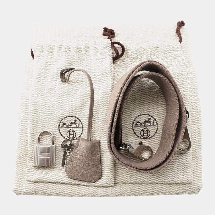 Pre Owned Hermes Kelly Voyage Gris Asphalt Taurillon Nobillo Size 50