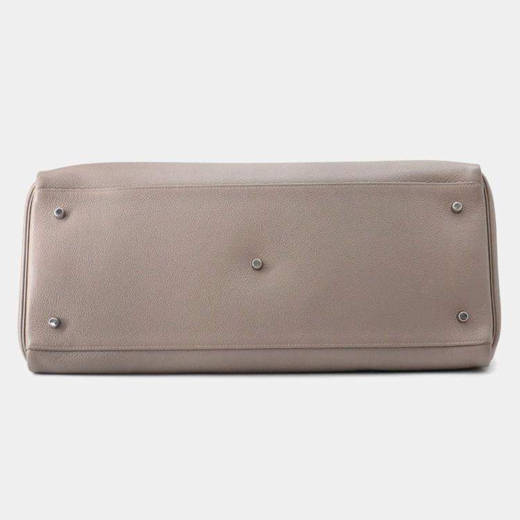 Pre Owned Hermes Kelly Voyage Gris Asphalt Taurillon Nobillo Size 50