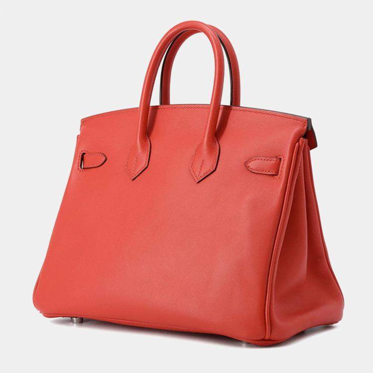 Pre Owned Hermes Birkin Rouge Coeur Swift Leather Size 25
