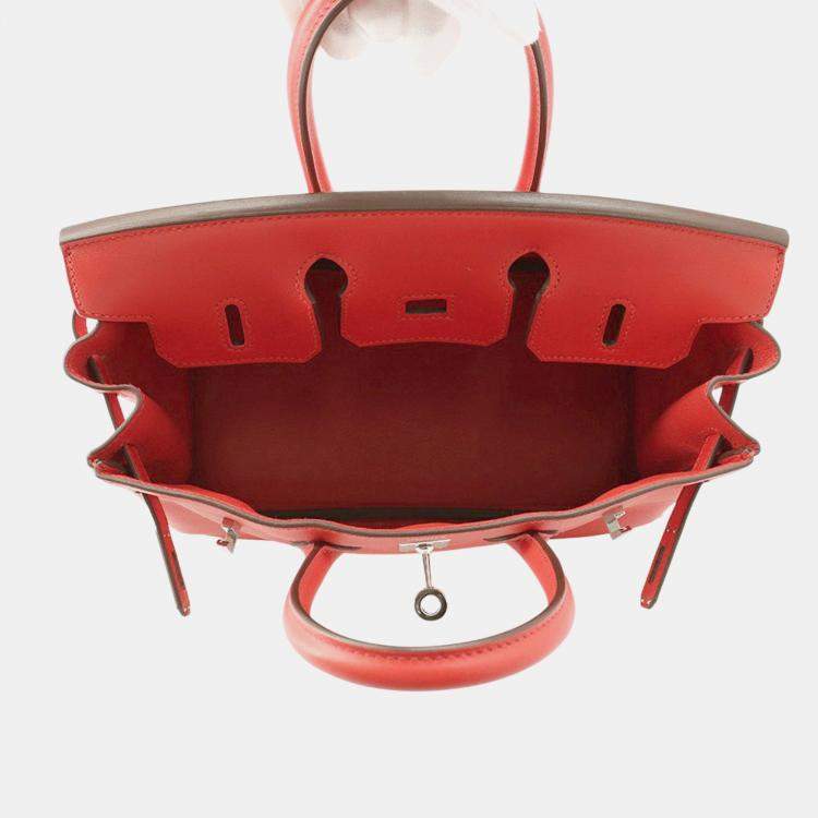 Pre Owned Hermes Birkin Rouge Coeur Swift Leather Size 25