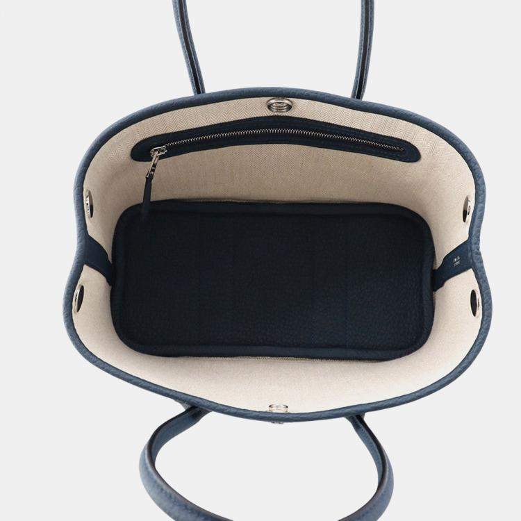 Pre Owned Hermes Neo Garden Blue De Prusse Negonda Leather Size 23