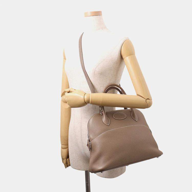 Pre Owned Hermes Bolide Etoupe Taurillon Clemence Size 31