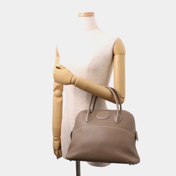 Pre Owned Hermes Bolide Etoupe Taurillon Clemence Size 31