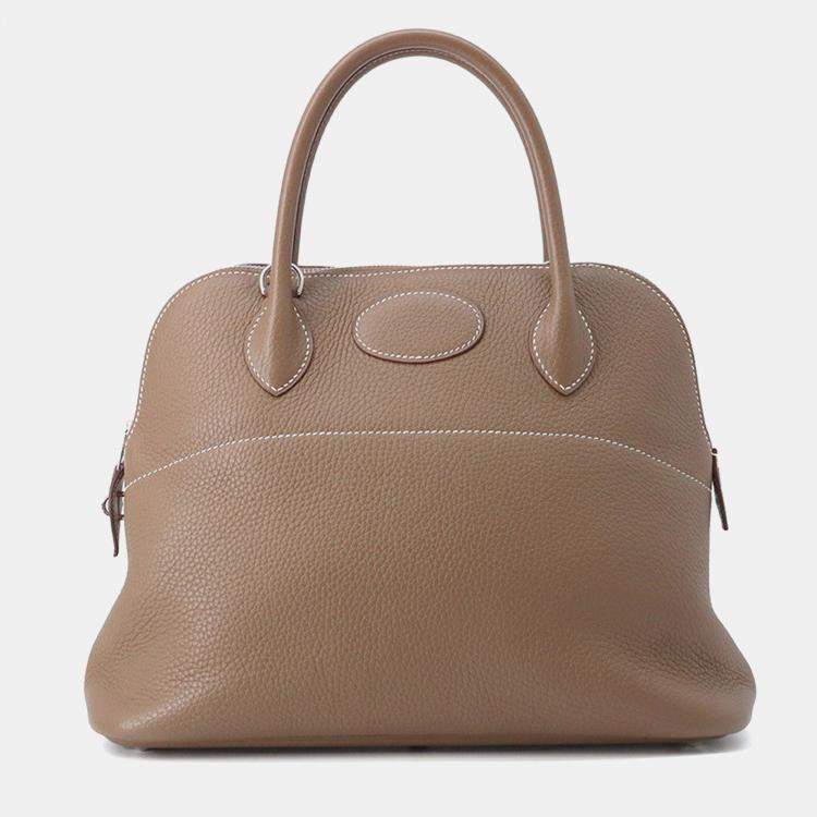 Pre Owned Hermes Bolide Etoupe Taurillon Clemence Size 31