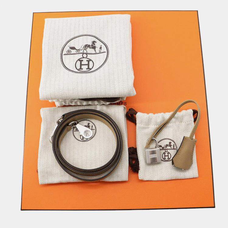 Pre Owned Hermes Kelly Sellier Poussiere Epsom Size 25