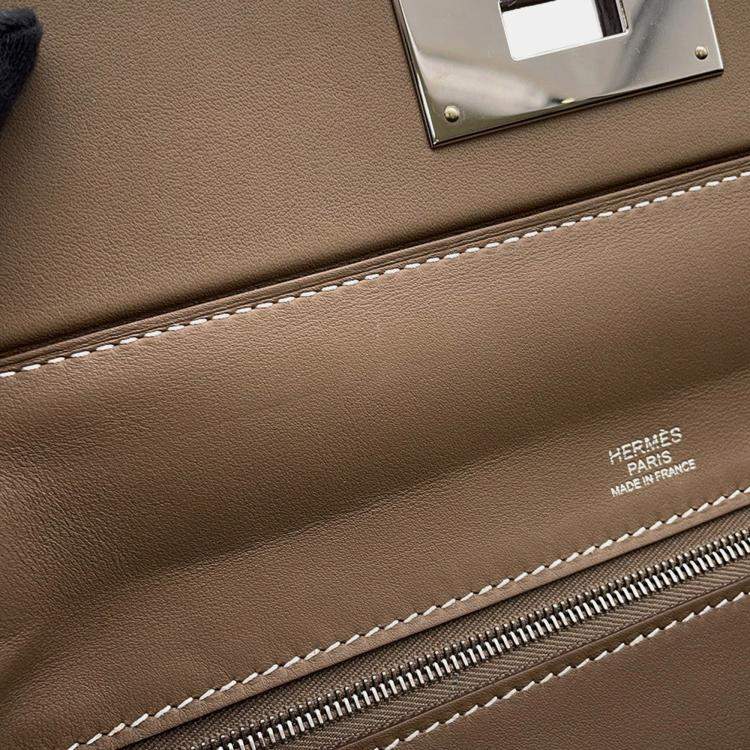 مملوكة مسبقًا Hermes 24/24 Sac Van Quatre Etoupe Togo Leather Swift Leather Size 29