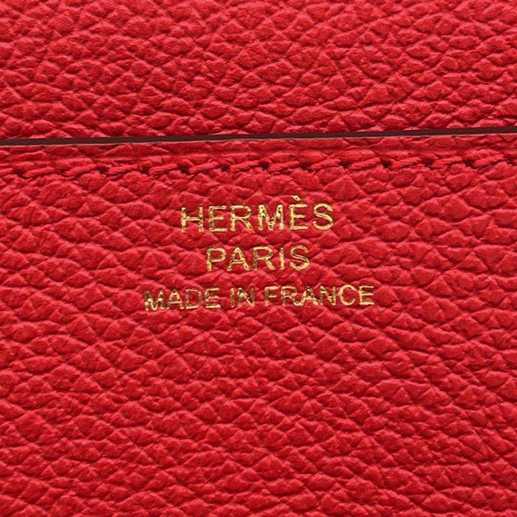 Pre Owned Hermes Constance To Go Rouge Ladue Evercolor