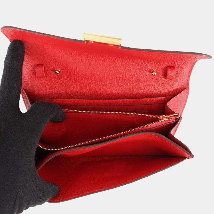 Pre Owned Hermes Constance To Go Rouge Ladue Evercolor