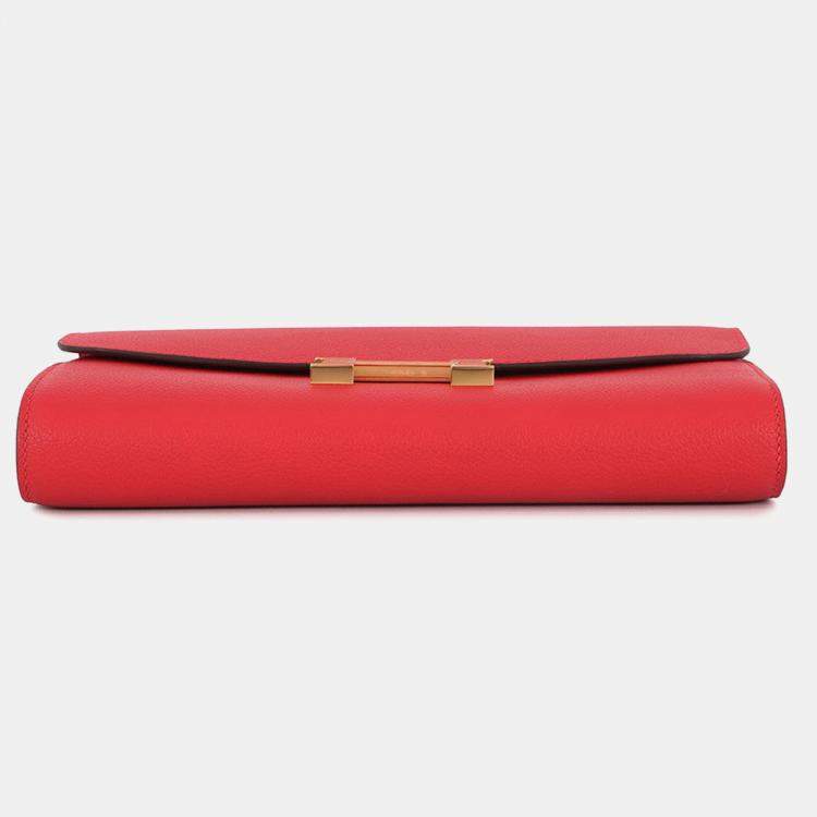 Pre Owned Hermes Constance To Go Rouge Ladue Evercolor