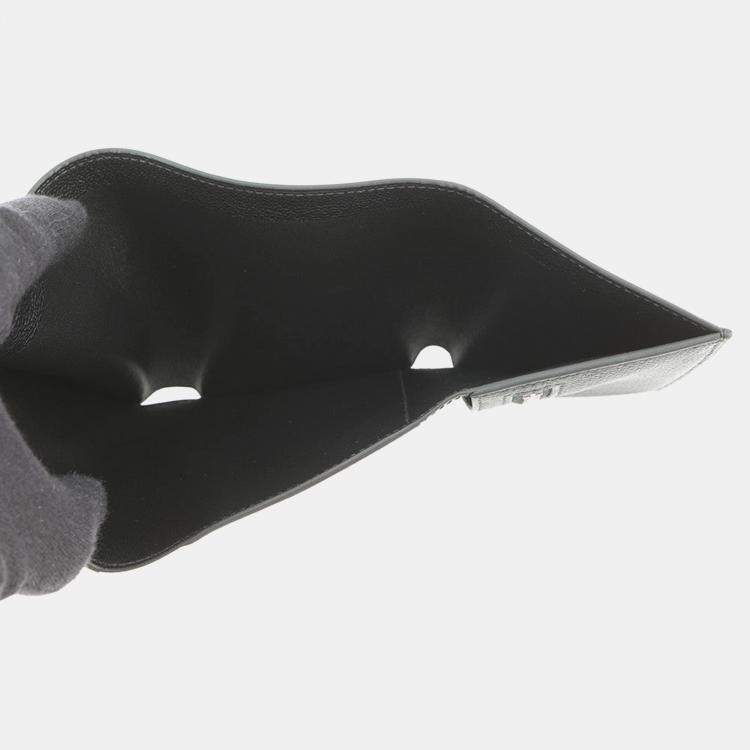 Pre Owned Hermes Bearn Combine Black Chevre Myzore Goatskin