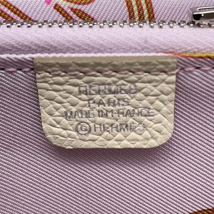 مملوكة مسبقًا Hermes Azap Compact Silk In Nata Epsom