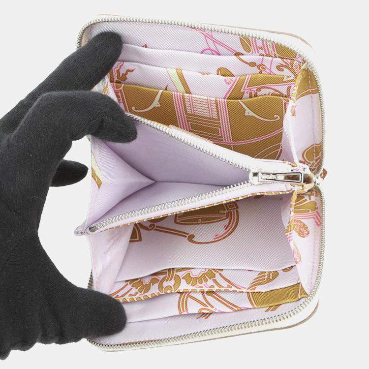 مملوكة مسبقًا Hermes Azap Compact Silk In Nata Epsom