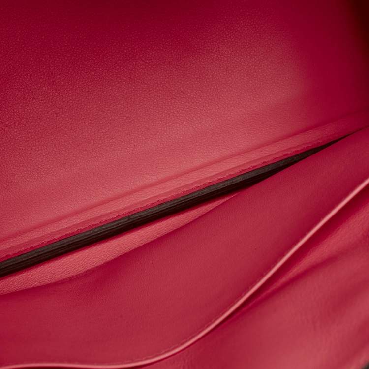 Pre Owned Hermes Birkin 25 Palladium Finish Rose Azalee Swift Leather Tote