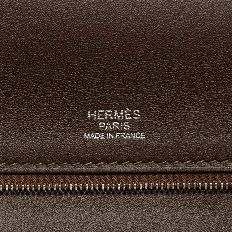 Pre Owned Hermès 24/24 29 Palladium Finish Ebene Barenia Faubourg Top Handle Bag