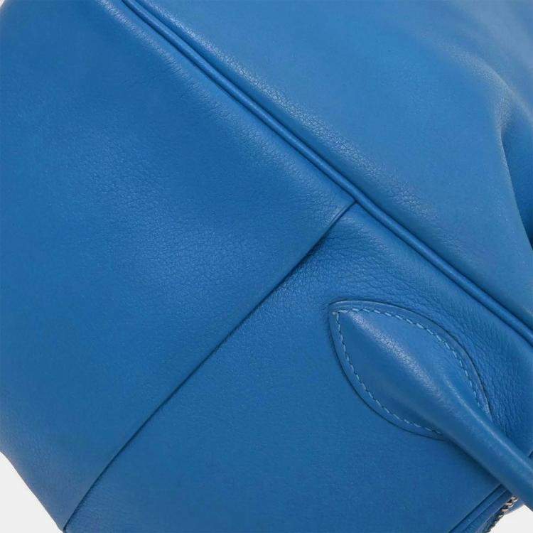 مملوكة مسبقًا Hermes Blue Zanzibar Evercolor Lindy 34 Shoulder Bag