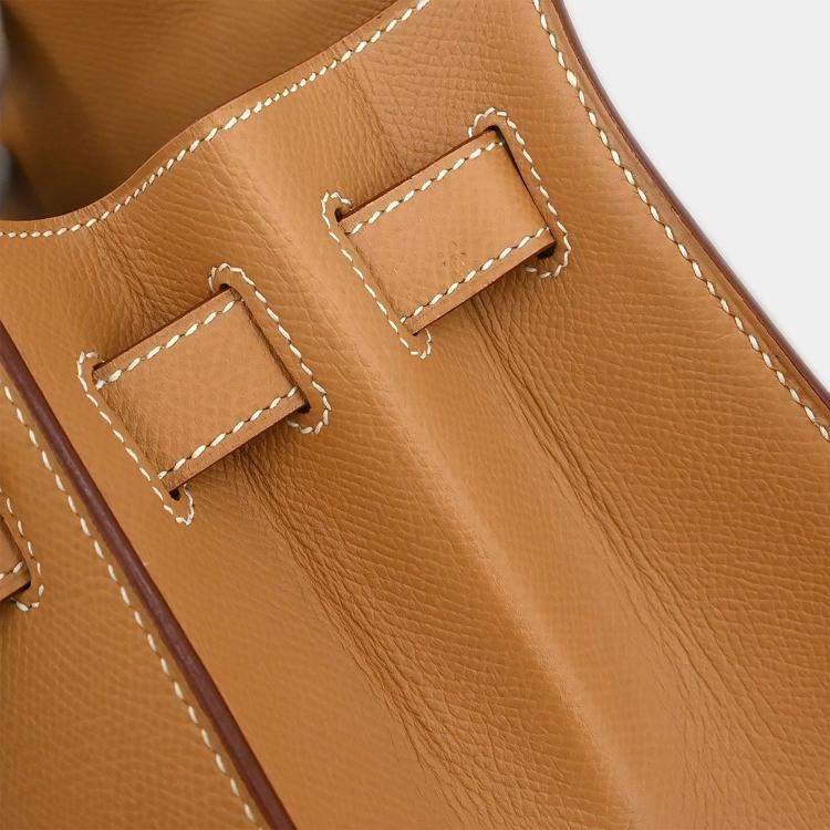 Pre Owned Hermes Natural Courchevel Kelly 32 Sellier 2way Handbag