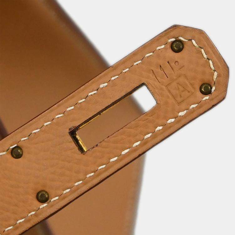 Pre Owned Hermes Natural Courchevel Kelly 32 Sellier 2way Handbag