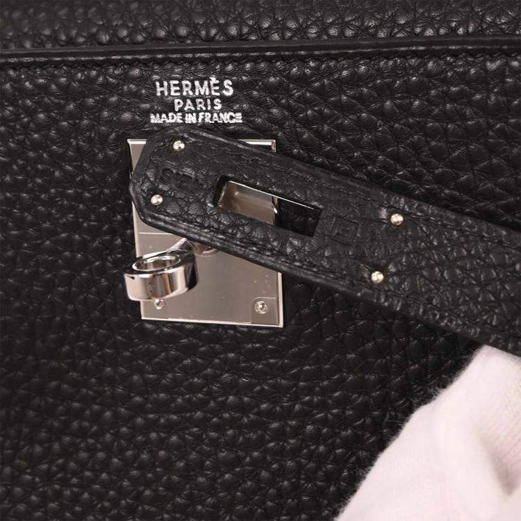 Pre Owned Hermes Black Togo Kelly 32 Retourne 2way Handbag