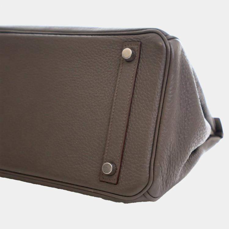 Pre Owned Hermes Grey Togo Birkin Retourne 30