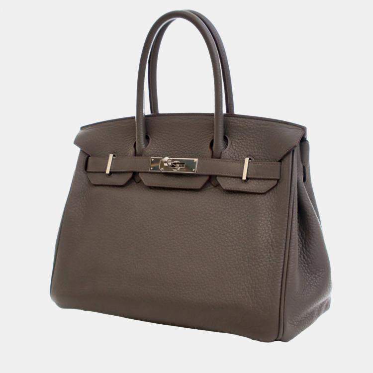 Pre Owned Hermes Grey Togo Birkin Retourne 30