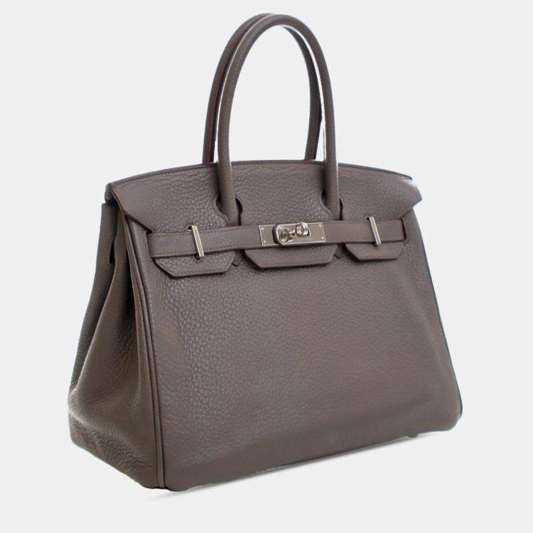 Pre Owned Hermes Grey Togo Birkin Retourne 30