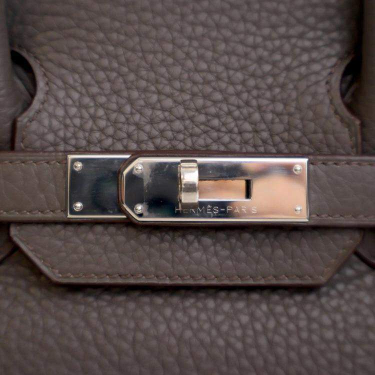 Pre Owned Hermes Grey Togo Birkin Retourne 30
